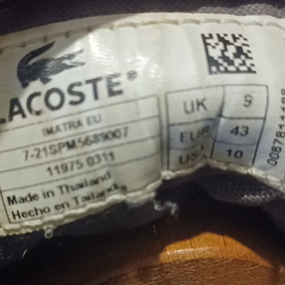 Lacoste Lace Yacht Club Mens Size 10 Classic‎ Casual Slip-On Shoes